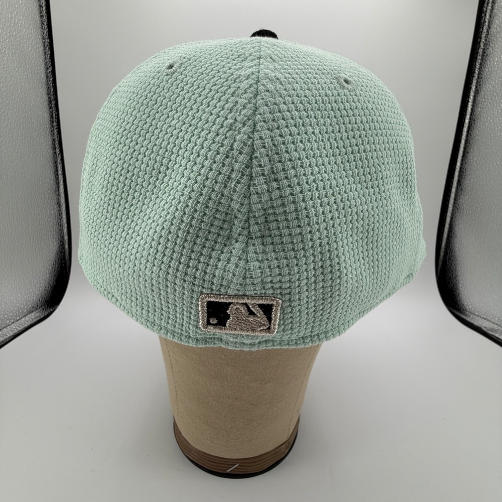 Chicago Cubs Thermal Knit Hat New Era 59Fifty Mint Green Black Fitted 7 3/8 NEW - Picture 5 of 11